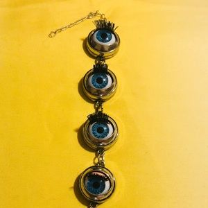 Blue doll eye bracelet